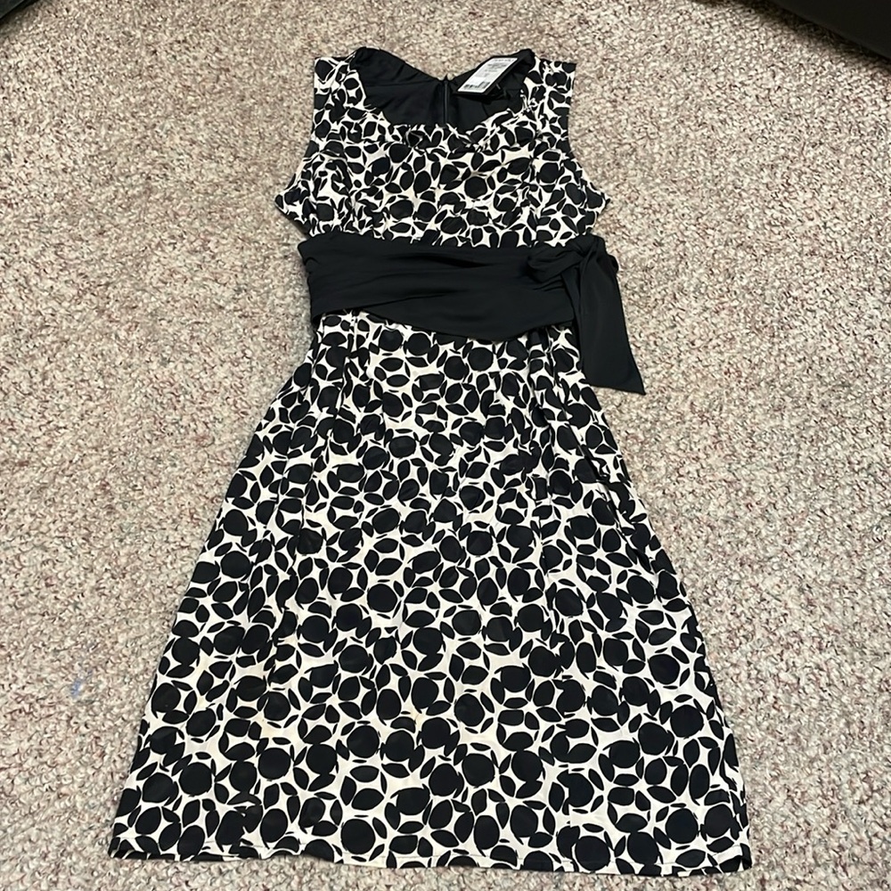Teenflo 100% silk cummerbund belted dress